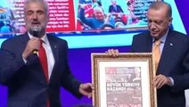 AK Parti İstanbul İl Başkanı Kabaktepe'den sürpriz hediye! Cumhurbaşkanı Erdoğan tebessümle karşıladı