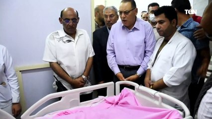محافظ الشرقية ينتقل لمستشفى فاقوس المركزى لزيارة مصابي حادث اصطدام قطار بميكروباص مخالف