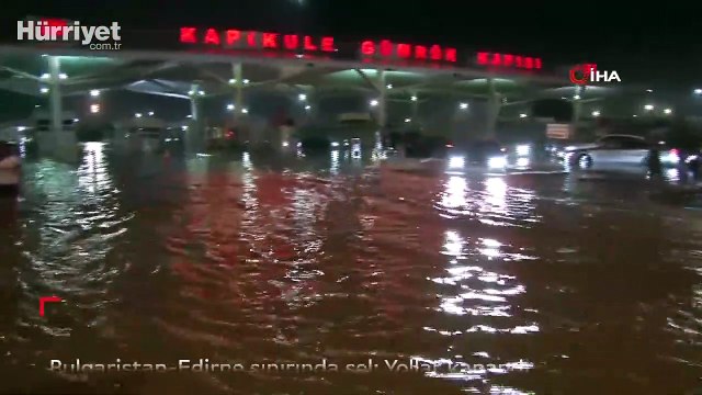 Bulgaristan-Edirne sınırında sel