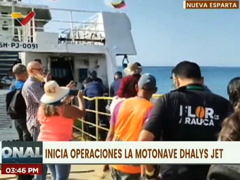 Motonave Dhalys Jet inicia operaciones marítimas Nueva Esparta