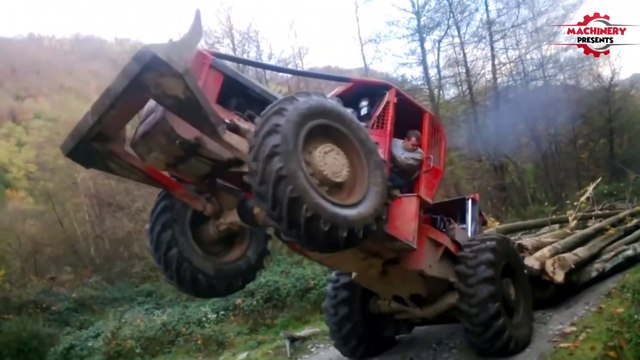 Dangerous Idiots Skill Logging Truck Working In The Forest Biggest Monster Wood Truck Driving