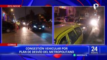 Comas: tráfico vehicular despejado tras desvío por obras de ampliación del Metropolitano