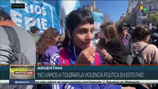 Pueblo argentino repudia la violencia política por el magnicidio frustrado contra CFK