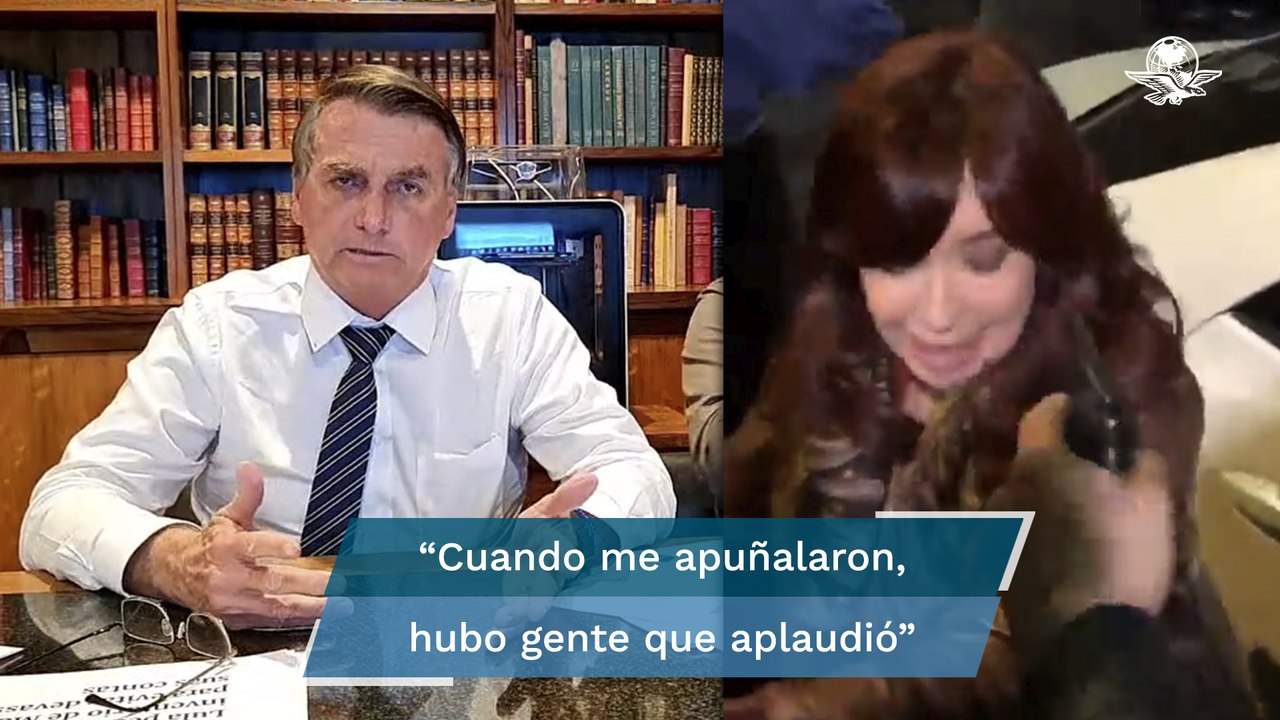 "Casi muero en 2018 y no vi a la izquierda preocupándose”: Bolsonaro tras atentado contra Kirchner
