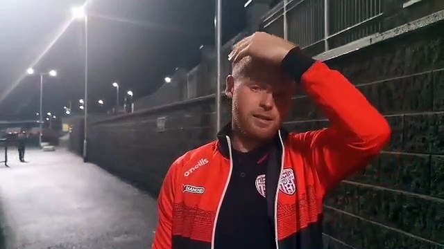 Mark Connolly reacts to a perfect night for Derry City