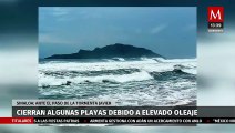 Por tormenta tropical 'Javier', cierran algunas playas de Sinaloa y puertos de BCS