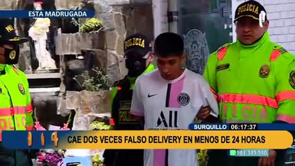 Falso delivery es capturado robando por segunda vez en menos de 24 horas