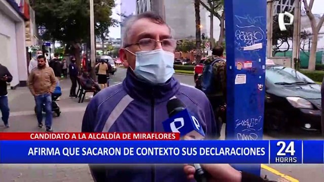 Candidato a la alcaldía de Miraflores niega ser clasista: Yo soy de Ayacucho, soy serrano