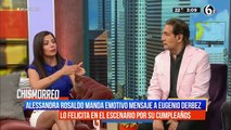 Alessandra Rosaldo celebra el cumpleaños de Eugenio Derbez en concierto