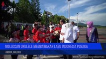 Transit di Ambon, Presiden Jokowi dan Ibu Iriana Bernyanyi Bersama Anak-Anak Maluku