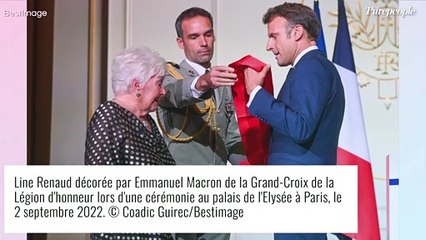 Line Renaud : Petits bisous d'Emmanuel Macron et émotion immense pour une récompense incroyable !