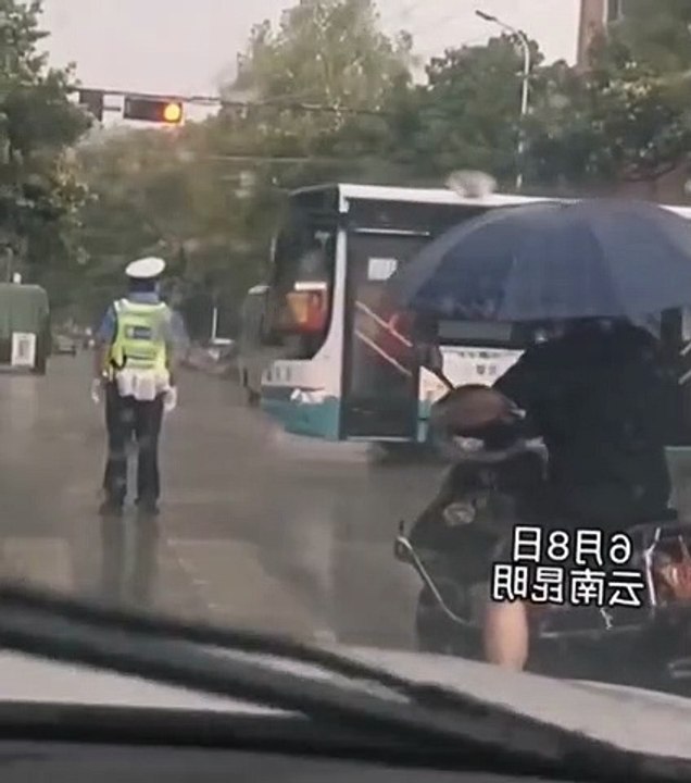 Umbrella for policeman