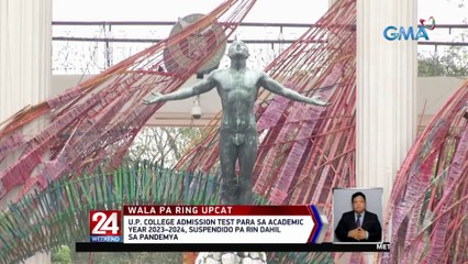 U.P. College Admission Test para sa Academic Year 2023–2024, suspendido pa rin dahil sa pandemya | 24 Oras Weekend