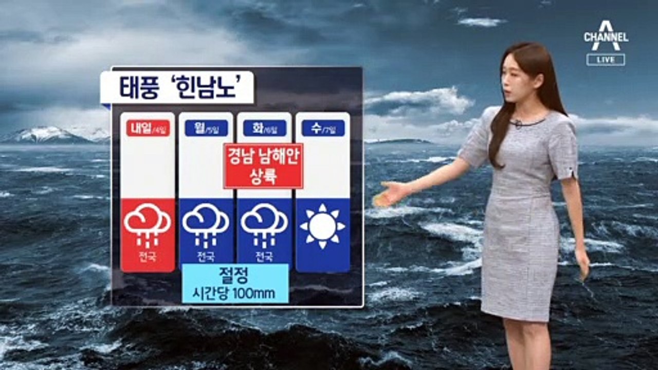 [날씨]‘힌남노’ 최대 300mm 비, 초속 60m 돌풍