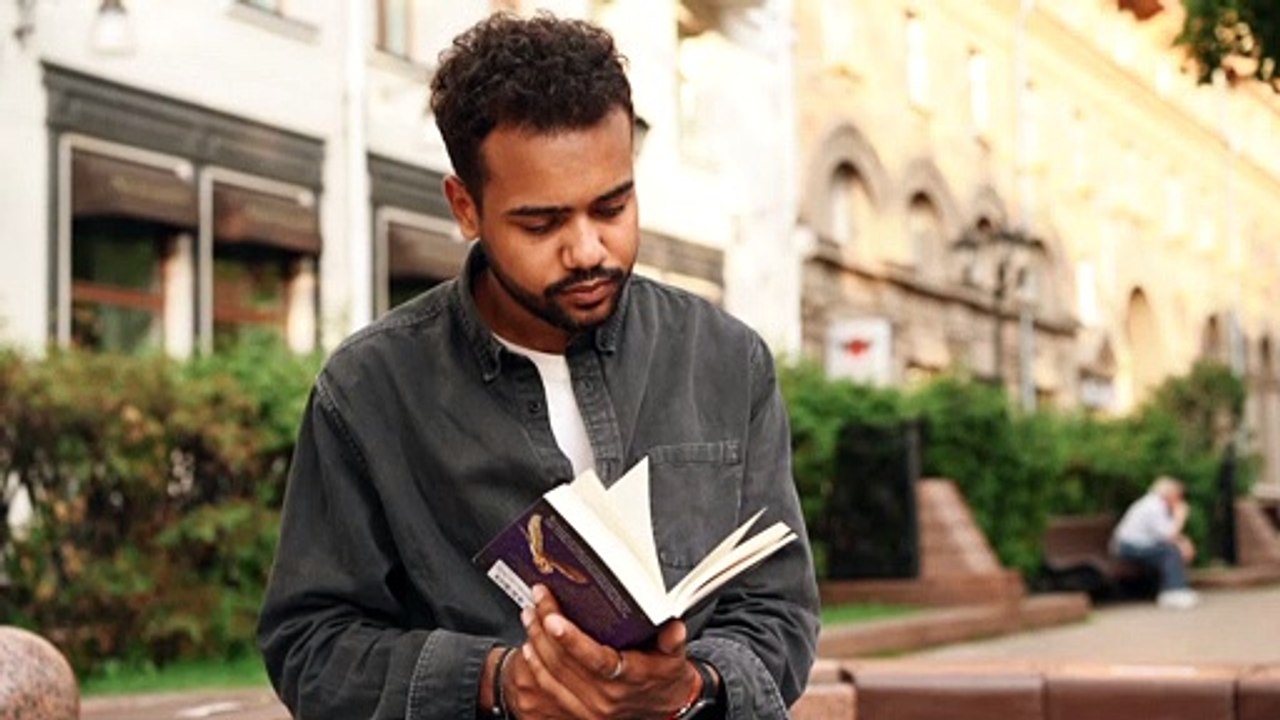 A Man reading book