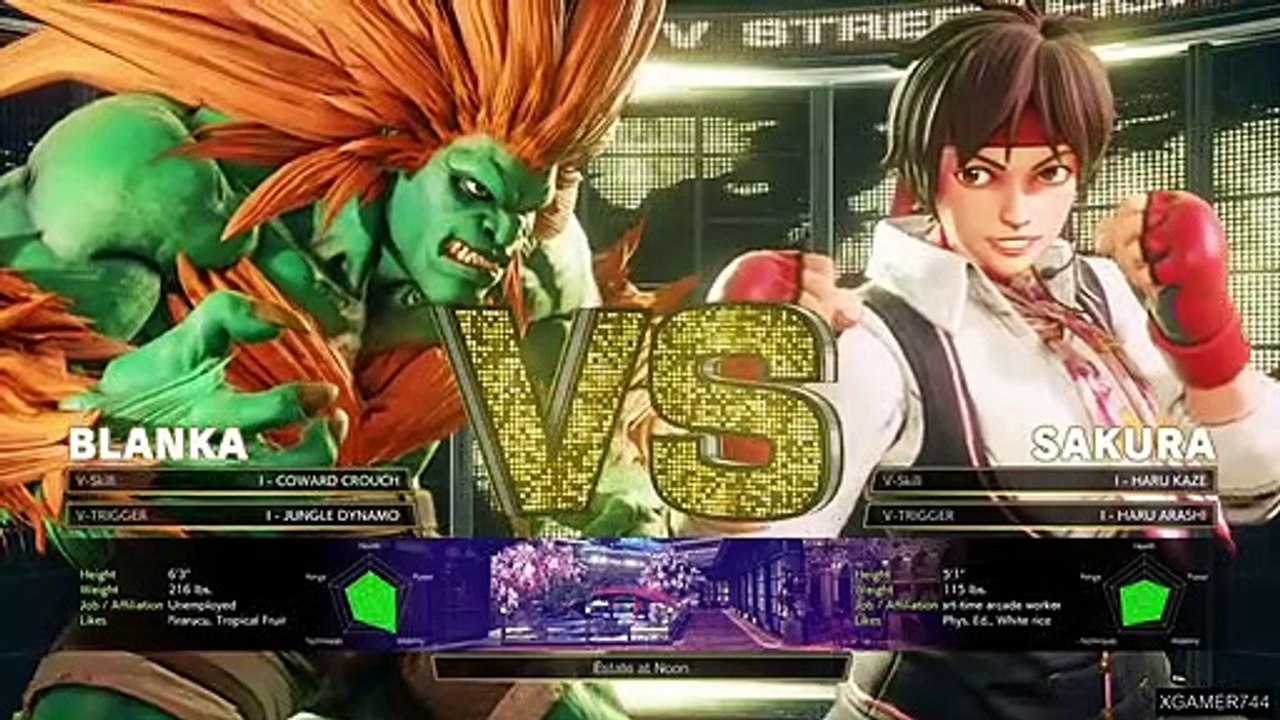 Street Fighter V - Blanka Vs. Sakura (LEVEL 8)