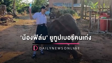 ยกย่อง 'น้องฟิล์ม' ยูทูปเบอร์คนเก่ง ทำคลิปเล่นกับน้องช้างสุดน่ารัก|HOTSHOT เดลินิวส์ 03/09/65