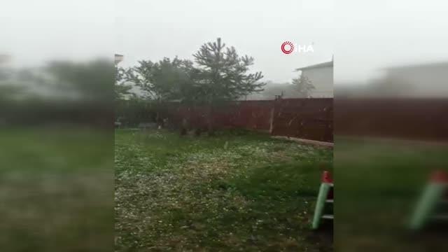 Kastamonu haber: Kastamonu'ya ceviz büyüklüğünde dolu yağdı