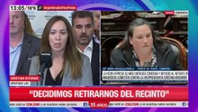 Juntos por el Cambio votó y se retiró del recinto