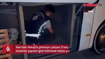 3 kaçak göçmen, otobüse yapılan gizli bölmede böyle yakalandı