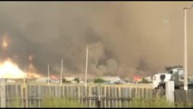 NUR SULTAN - Kazakistan'ın kuzeyinde çıkan orman yangını nedeniyle bazı köylerde tahliyeler başladı