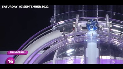 Thunderball 3 September 2022 The National Lottery draw results from Saturday