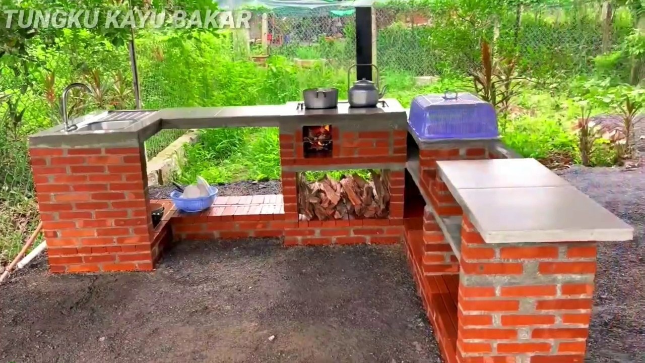 Tungku kayu bakar 075 || The process of making a wood-fired stove is easy