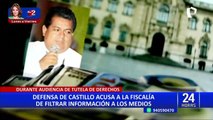 Abogado de Pedro Castillo acusa a la Fiscalía de filtrar información a los medios