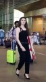 Shefali Jariwala wishes shutterbugs 'Happy Ganesh Chaturthi' at the airport.