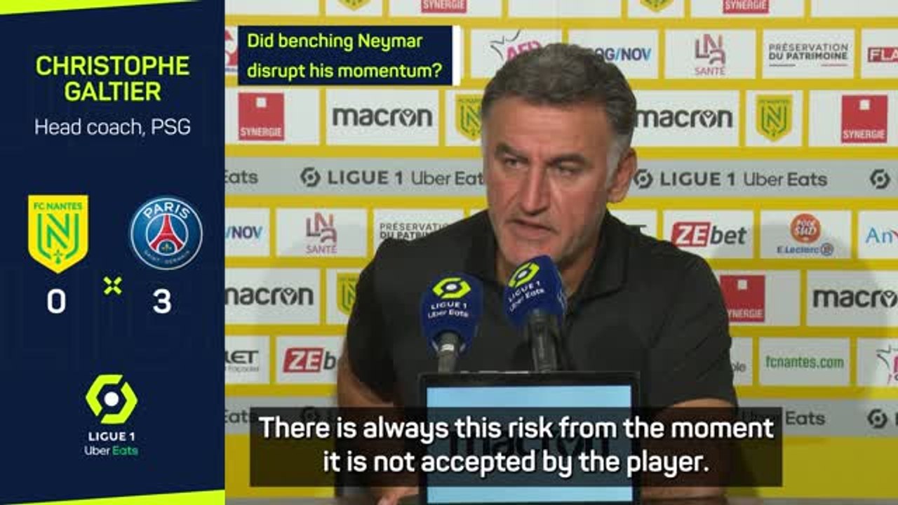 Neymar accepted PSG sub role in 'correct way' - Galtier