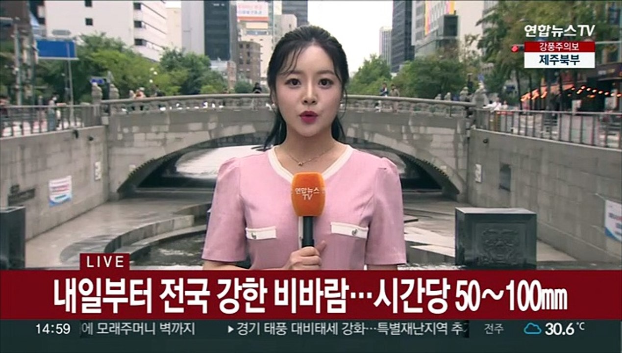 [날씨] 태풍 '힌남노' 북상, 내일부터 전국 비바람…제주 폭우