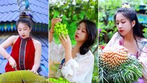 Japanese girl fruits collecting | harvesting fruit and vegetables | fruits video | #fruitsvideo | #vegetablesfruit #harvestingfruits | #dragonfruit