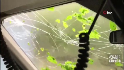 Yumurta büyüklüğünde dolu yağdı