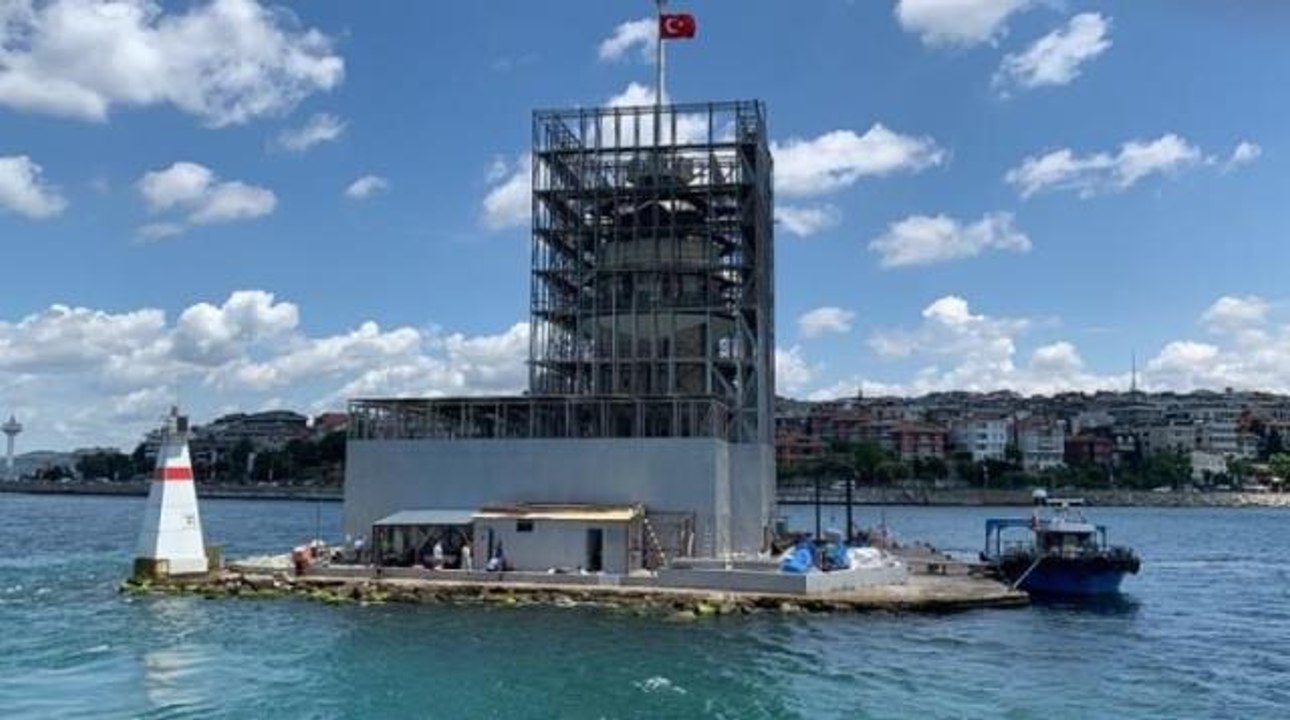 Yıkıldığı iddia edilen Kız Kulesi, restorasyon...
