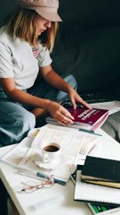 Person reading a book