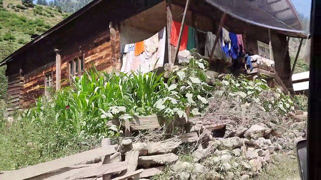 Beautiful wooden houses in Neelum valley, Kashmir