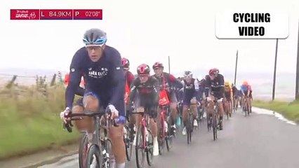 Losing Control Into Wet Corner At Tour of Britain