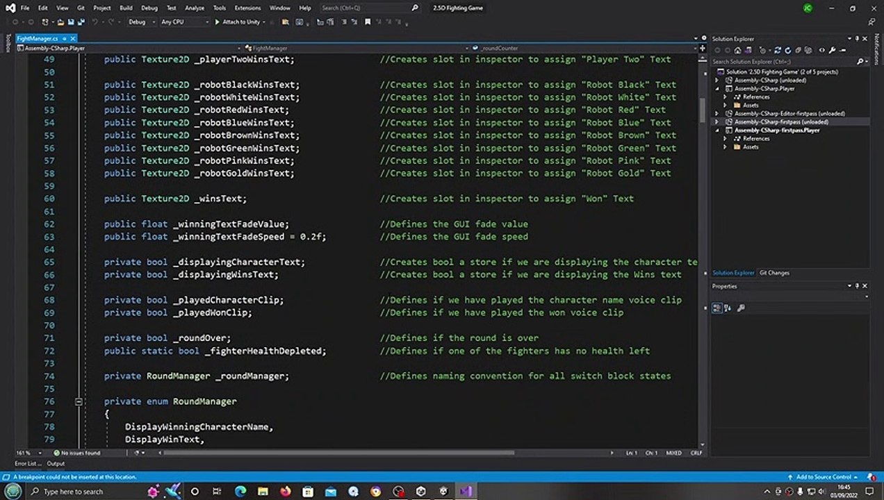 Unity3D Fighting Game Tutorial #228 Match Functionality
