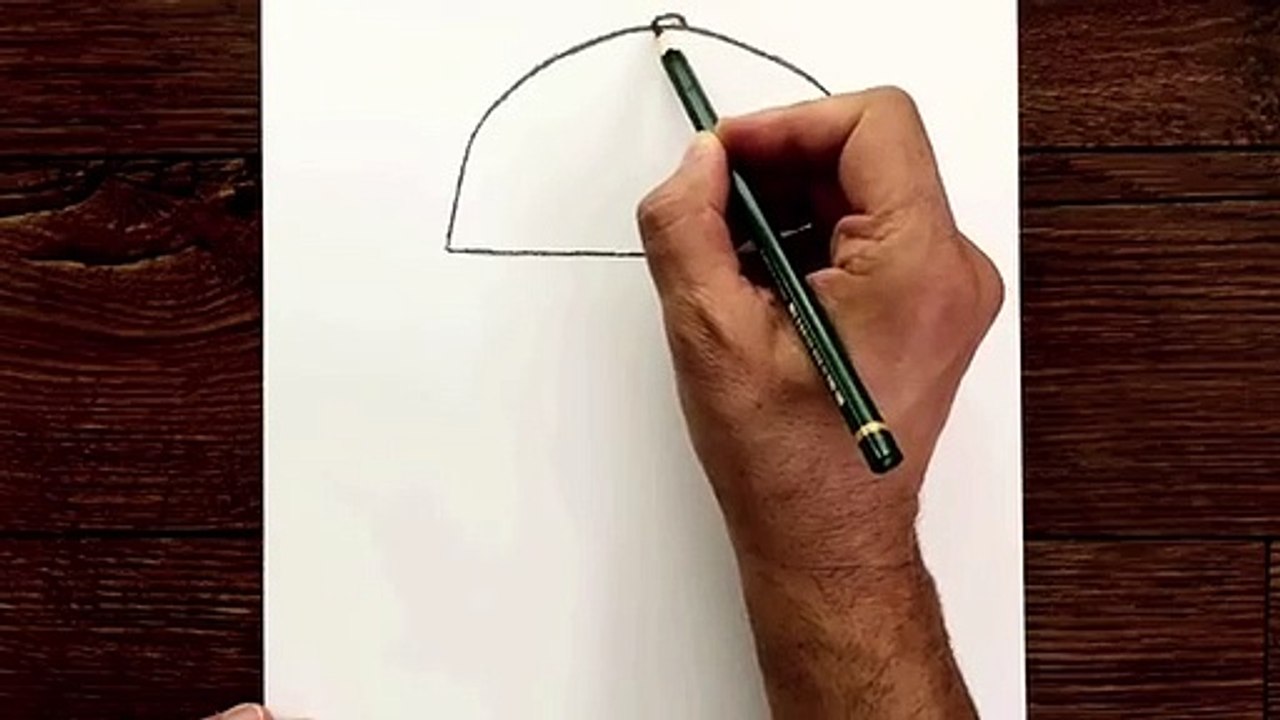 Kolay Şapkalı Kız Çizimi - Kolay Yoldan Şapkalı Güzel Kız Çizimi - Çizim Mektebi Easy Girl Drawing