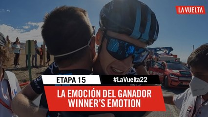 La emoción del ganador / Winner's emotion - Étape 15 / Stage 15 | #LaVuelta22