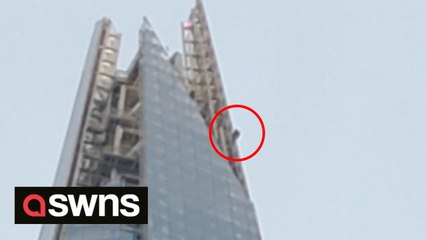Man spotted climbing The Shard this morning before being arrested on suspicion of trespassing