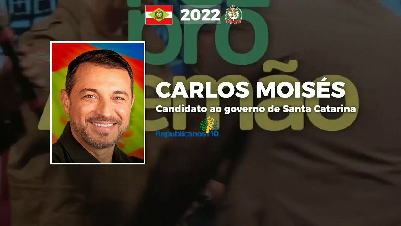 Eleições 2022 - Carlos Moisés (Republicanos) - candidato ao governado de Santa Catarina