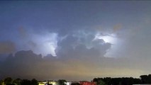 Timelapse of storms over France's Nimes at night