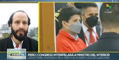 Ministro del Interior de Perú es interpelado por el Parlamento