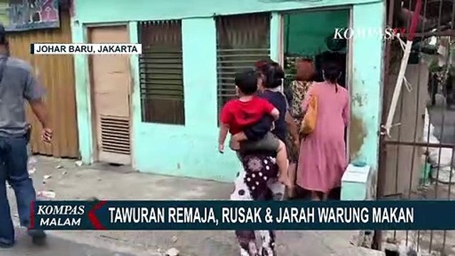 Tawuran Remaja di Johar Baru, Rusak & Jarah Warung Makan