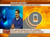 Presidente Maduro condenó intento de magnicidio contra la Vicepdta. Cristina Fernández de Kirchner