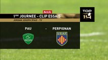 TOP 14 - Essai de Jordan JOSEPH (SP) - Section Paloise - USA Perpignan - Saison 2022/2023
