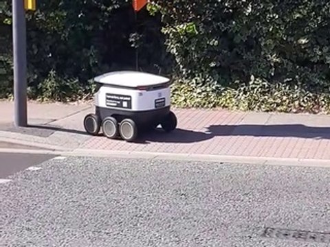 Helping a Starship Grocery Delivery Robot Cross Road Safely