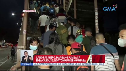 Ilang pasahero, maagang pumil sa EDSA Carousel ngayong Lunes ng umaga | UB