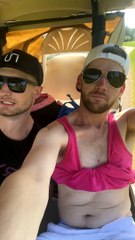 Guys Singing in Golf Cart Fail
